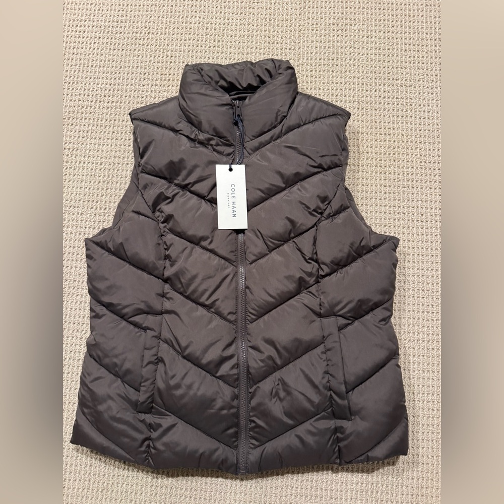 Cole Haan Chocolate Brown Women’s Vest - Size Medium. NWT